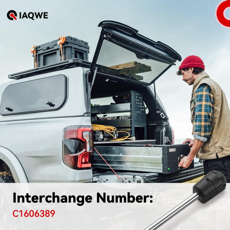 IAQWE C16-06389 14Inch 24Lb 156N Gas Struts for Weather Guard Tool Box & Replacement Shocks for Leer A.R.E Snugtop Truck Cap/Topper Camper Shell Rear Side Window/Door, 14" Gas Lift Springs, 2 PCS by IAQWE - Image 3